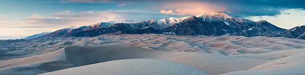 This Great Sand Dunes National Park panorama is a link to a larger version.