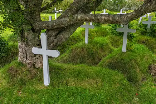This Icelandic cemetery image is a link to a larger version.