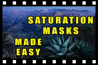 Photoshop tutorial thumbnail for creating saturation masks using the HSB/HSL filter.