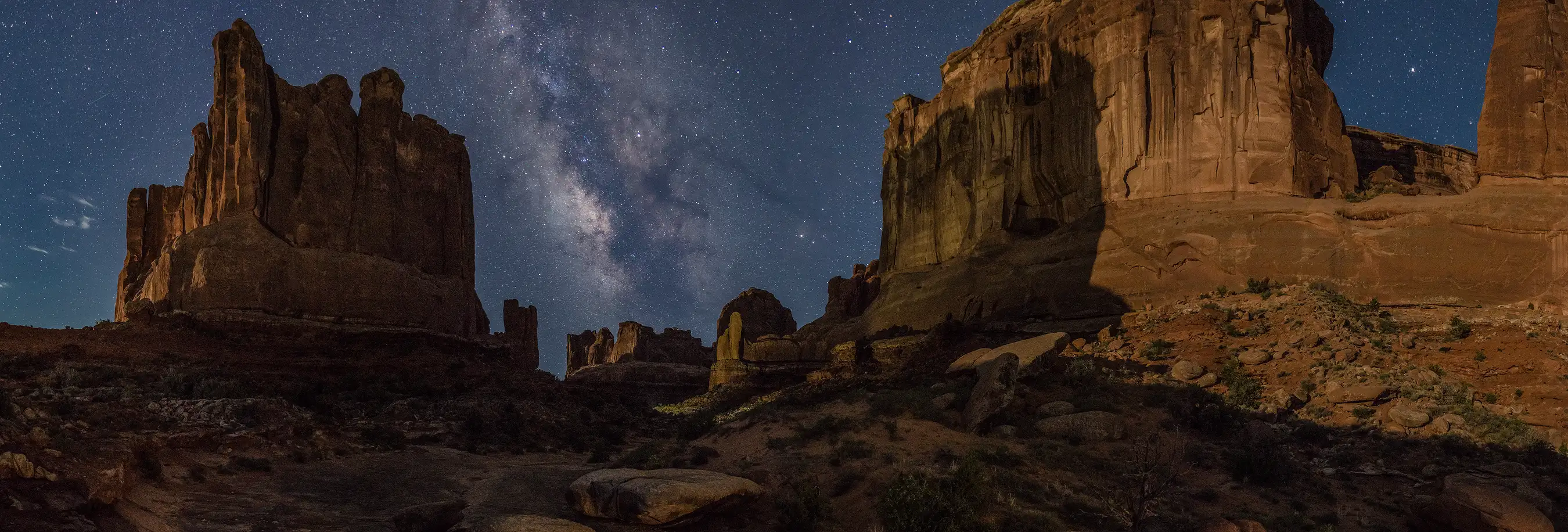 Milky Way over Arches National Park, Moab, Utah.