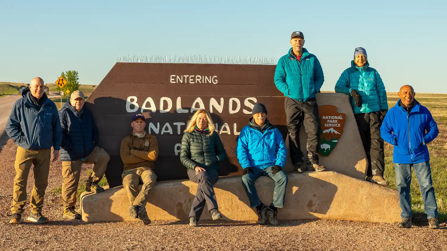 Group photo of participants from a past Badlands National Park photography workshop.