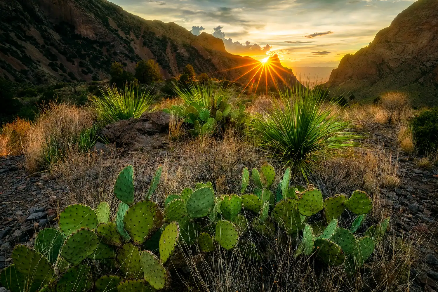 Sunset at The Window in Big Bend National Park.