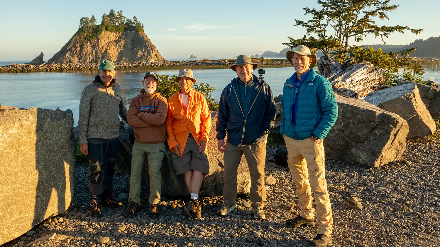 Group photo of participants from a past Olympic National Park photography workshop.
