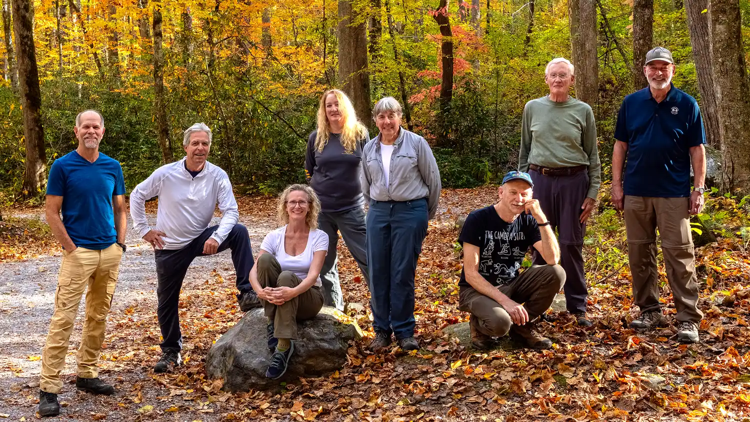 Group photo from a previous Smoky Mountains fall photography workshop.